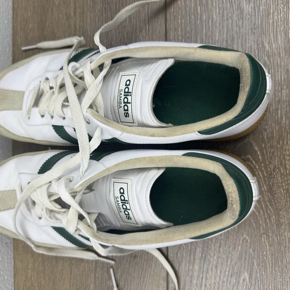 Adidas‎ Samba Golf Shoes Spikeless White Green Gum4 JH6151 Sz 10.5